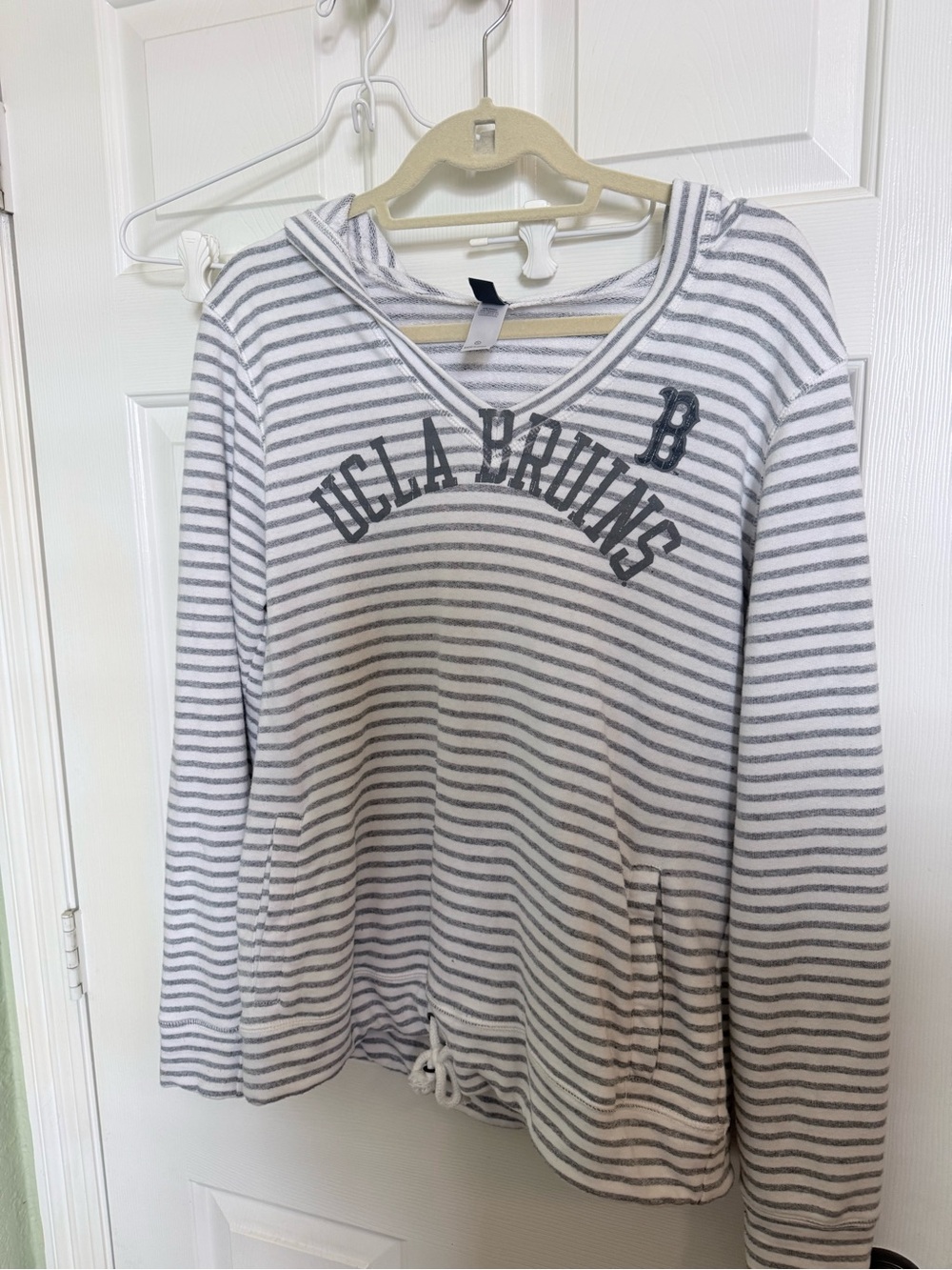 Gear For Sports Striped Hooded Pullover - White & Gray